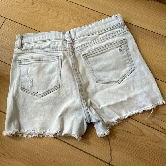 DL1961 Distressed Raw Hem FRAYED JEAN SHORTS DENIM - Picture 6 of 8